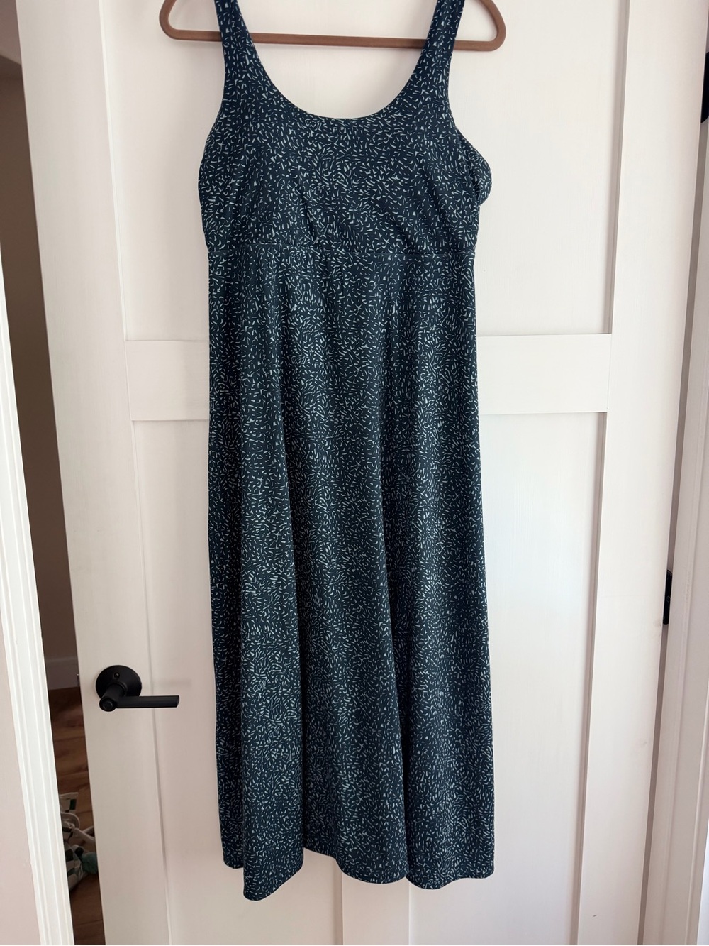 Prana Navy Speckled Tank Midi Dress